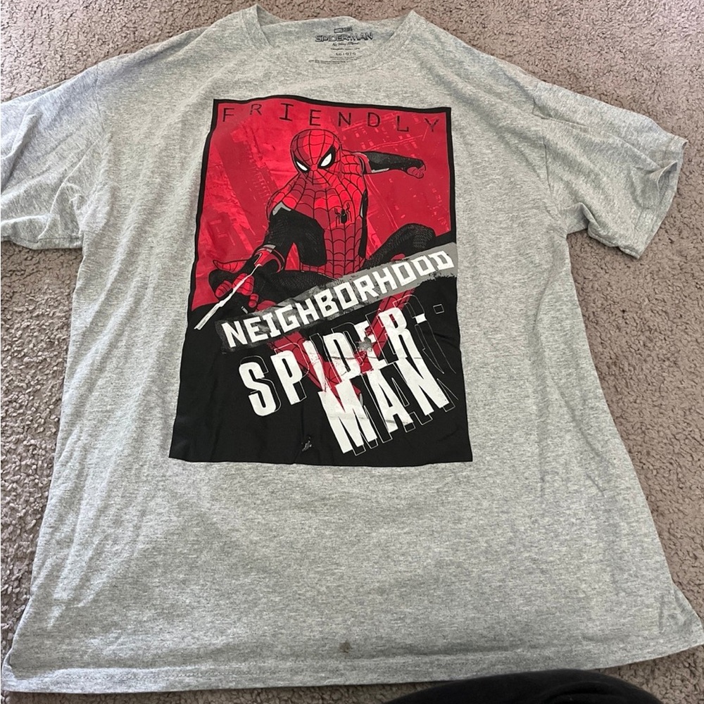 Spiderman friendly neighborhood marvel size large
*hole on front